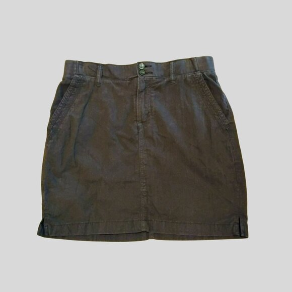 Gloria Vanderbilt Charcoal Grey Skort 10P Cotton Blend - Picture 1 of 6